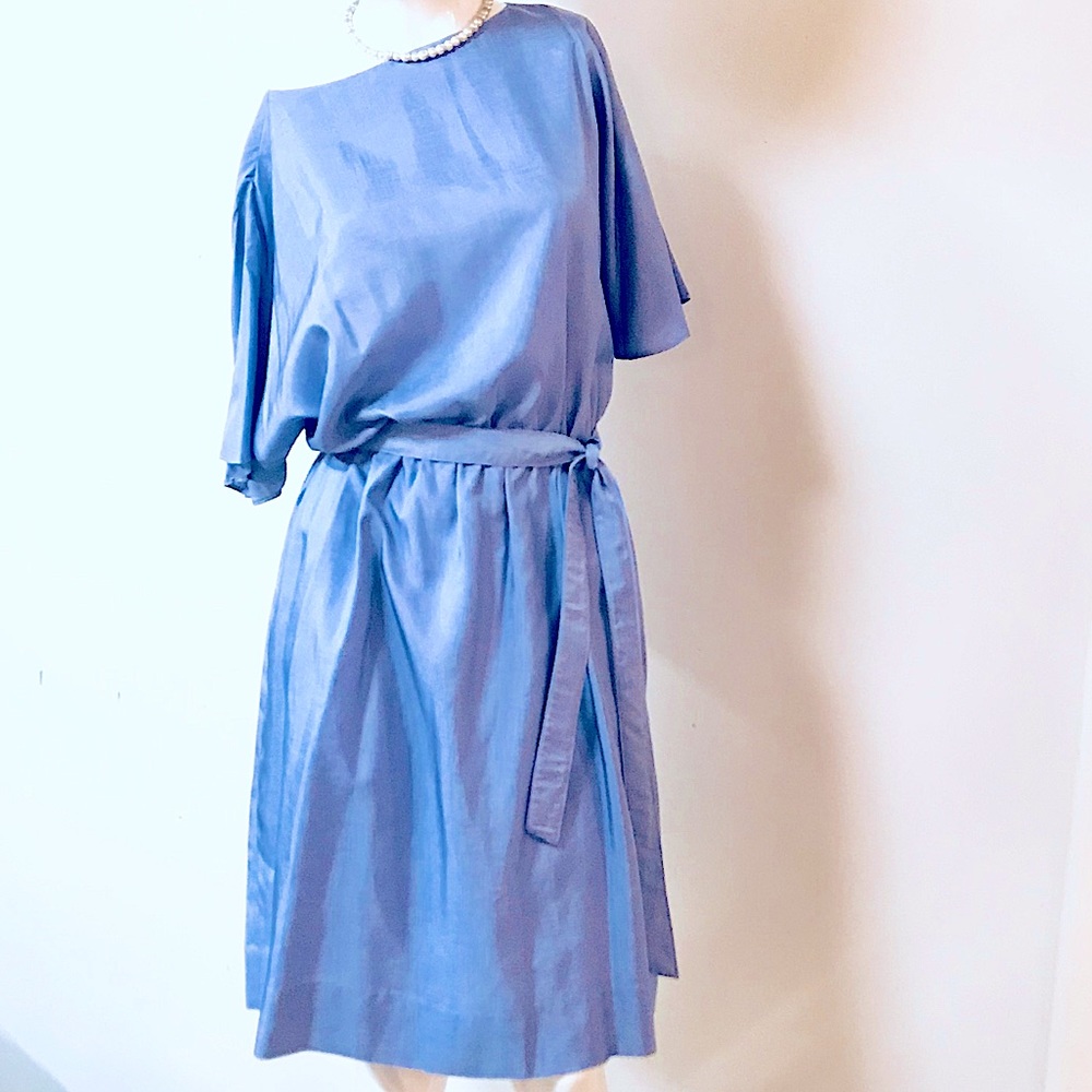 Pretty🦋VTG Retro Style Short Sleeves MIDI Dress - Picture 5 of 15